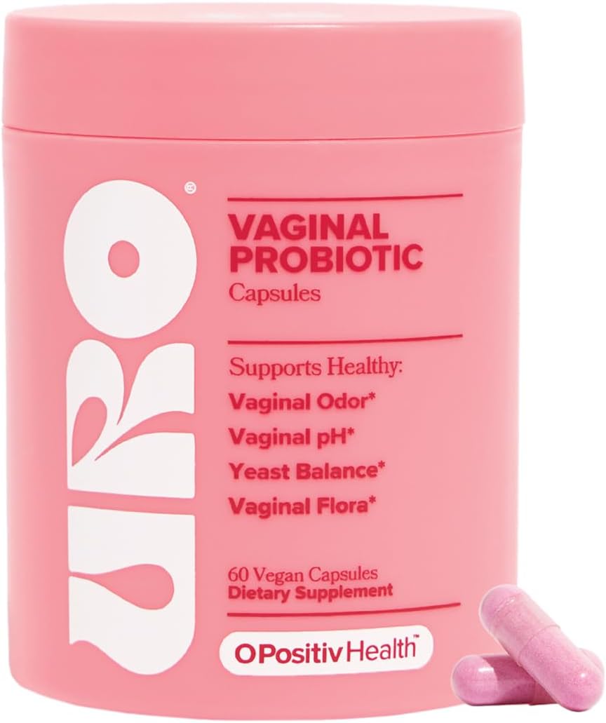 O Positiv URO Vaginal Probiotics for Women pH Balance with Prebiotics & Lactobacillus – Vaginal Health Supplement – Promote Healthy Vaginal Odor & Flora, 60 Count (Pack of 1), 1 Month Supply