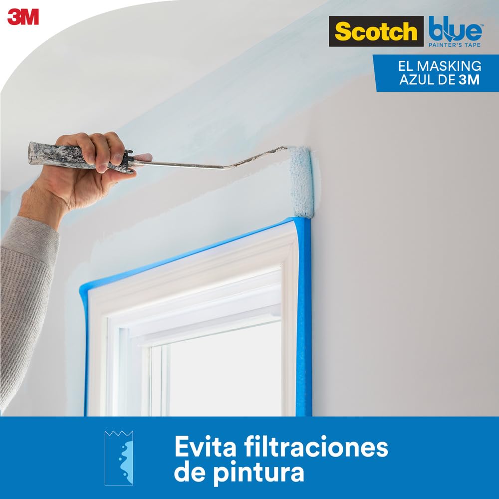 ScotchBlue Original Multi-Surface Painters Tape, 2 Inch Wide (1.88 In. x 60 Yds), 1 Roll Blue Paint Tape Protects Surfaces & Removes Easily, Masking Tape for Indoor and Outdoor Use (2090-48NC)