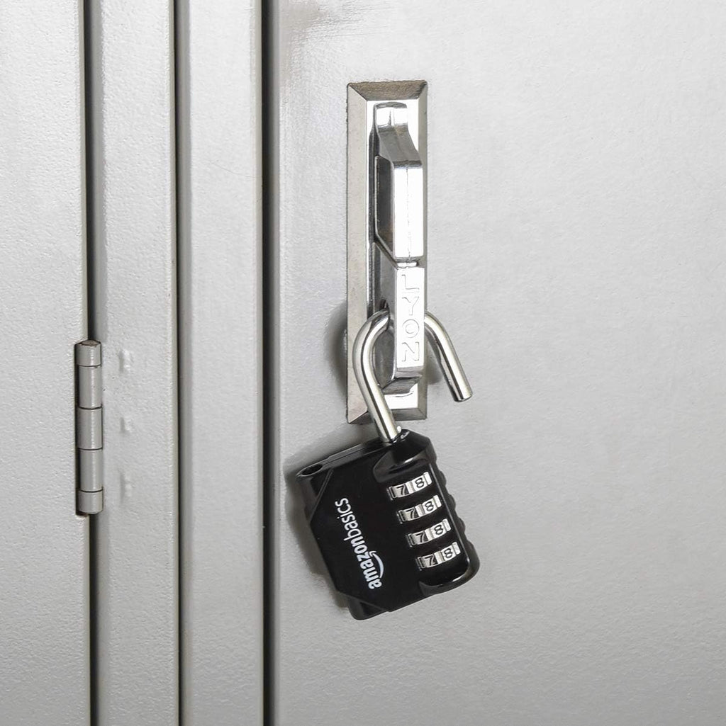 Amazon Basics 4-Digit Combination Lock, Black, 2-Pack