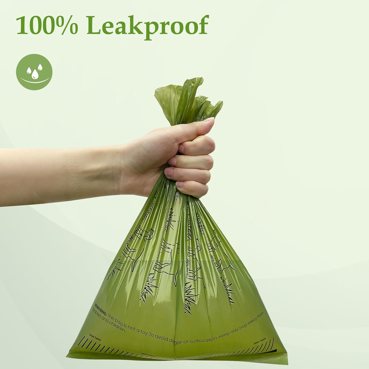 240 Count Lavender Scented 13” x 9” Dog Poop Bags Rolls, Leakproof Strong & Sturdy Waste Bags for Doggie Cat Pet