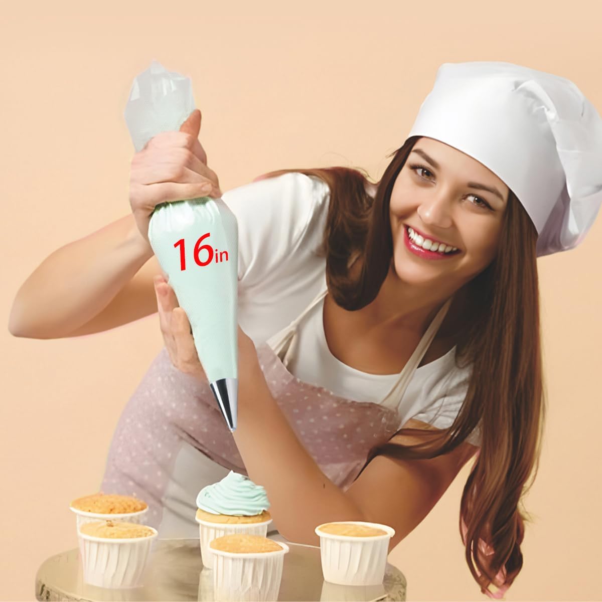 16 Inch Piping Bags Disposable, 100Pcs Large Pastry Bags, Frosting Bags, Cake Decorating Bags, Decorating Bags Large Piping Bags, Decorating Bags