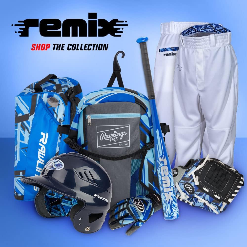 Rawlings | REMIX Backpack Equipment Bag | T-Ball & Youth Baseball / Softball | Royal