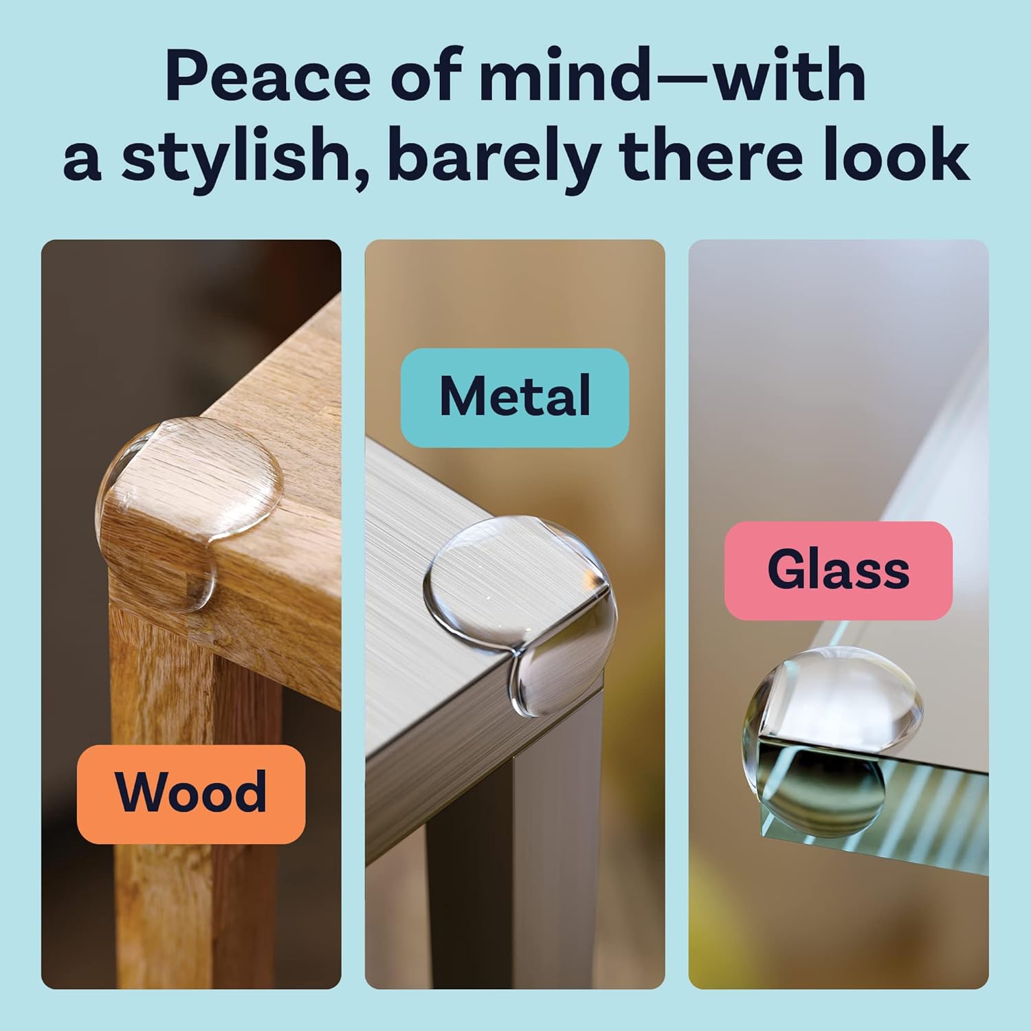 Baby Proofing Corner Protectors Guards - Furniture Edge Protector for Babies & Kids - Safety Guards & Cushions for Table, Desk, Crib, Fireplace, Corners & Edges | Clear, Safe | 12 Bumpers Pack