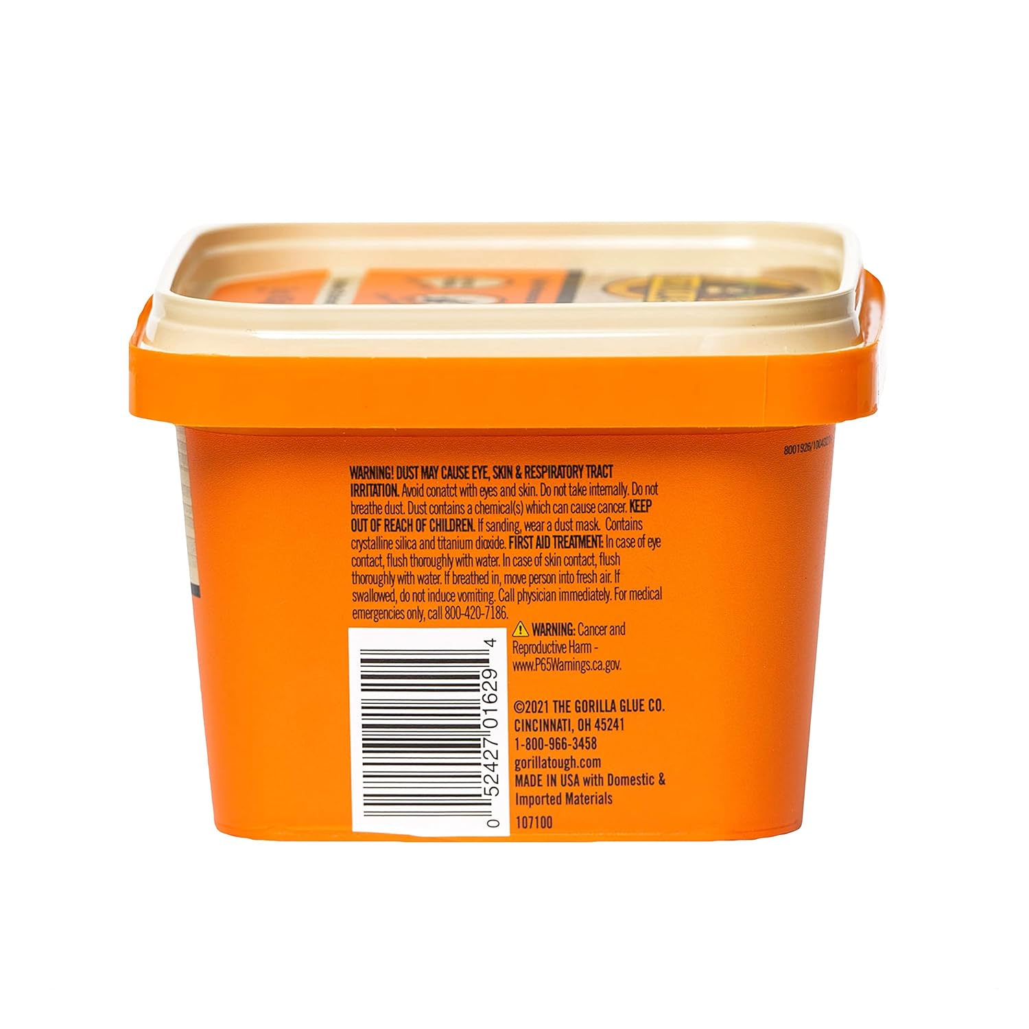Gorilla All Purpose Wood Filler, Natural Finish, 16 Ounce Tub (Pack of 1) - Water Resistant for Indoor or Outdoor Projects and Repairs