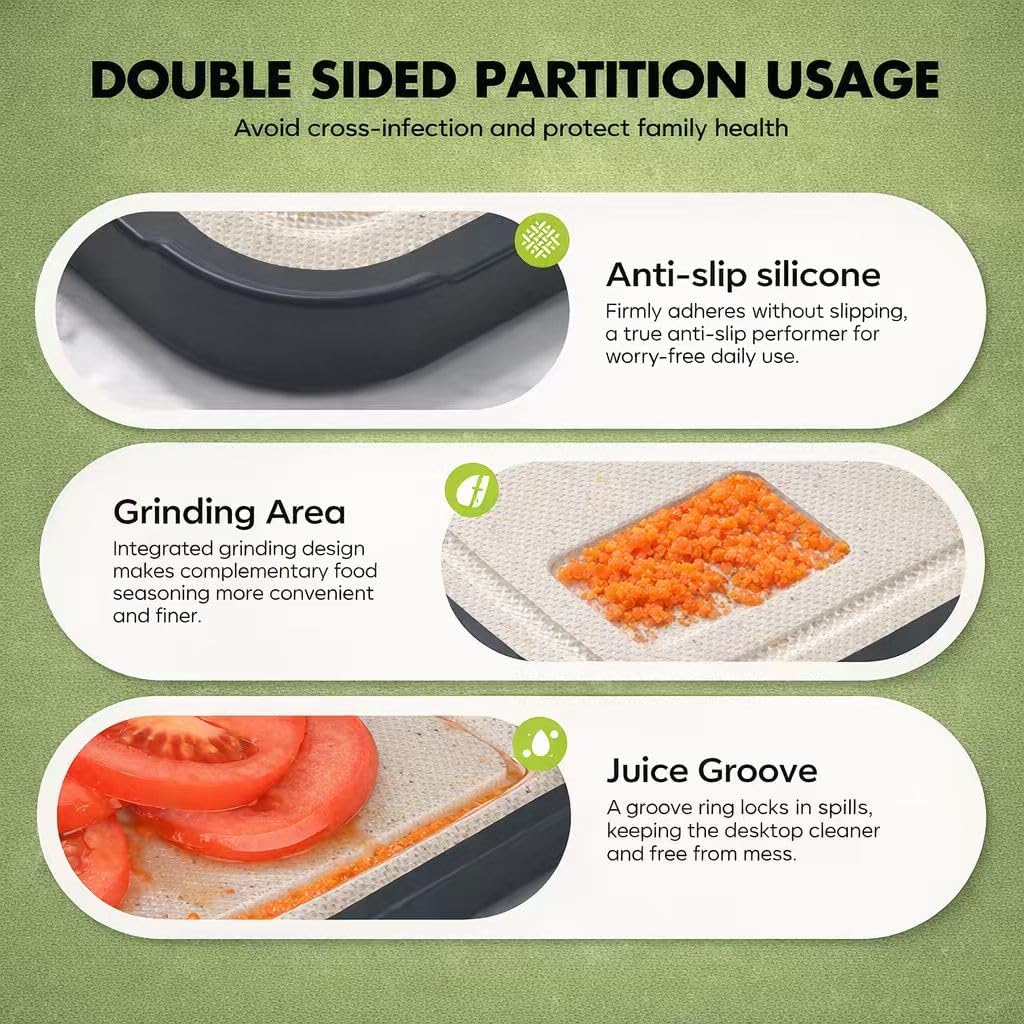 Sumzzz Titanium Cutting Board for Kitchen, Non Toxic 2-in-1 Cutting Board Double Sided Food Grade Pure Titanium, Knife Friendly Easy to Clean Large Size 15”×10.3”