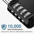 Puroma 2 Pack Combination Lock for Locker 4 Digit Outdoor Waterproof Padlock for School, Gym, Sports, Fence, Toolbox, Gate, Case, Outdoor, Hasp Storage (Black)