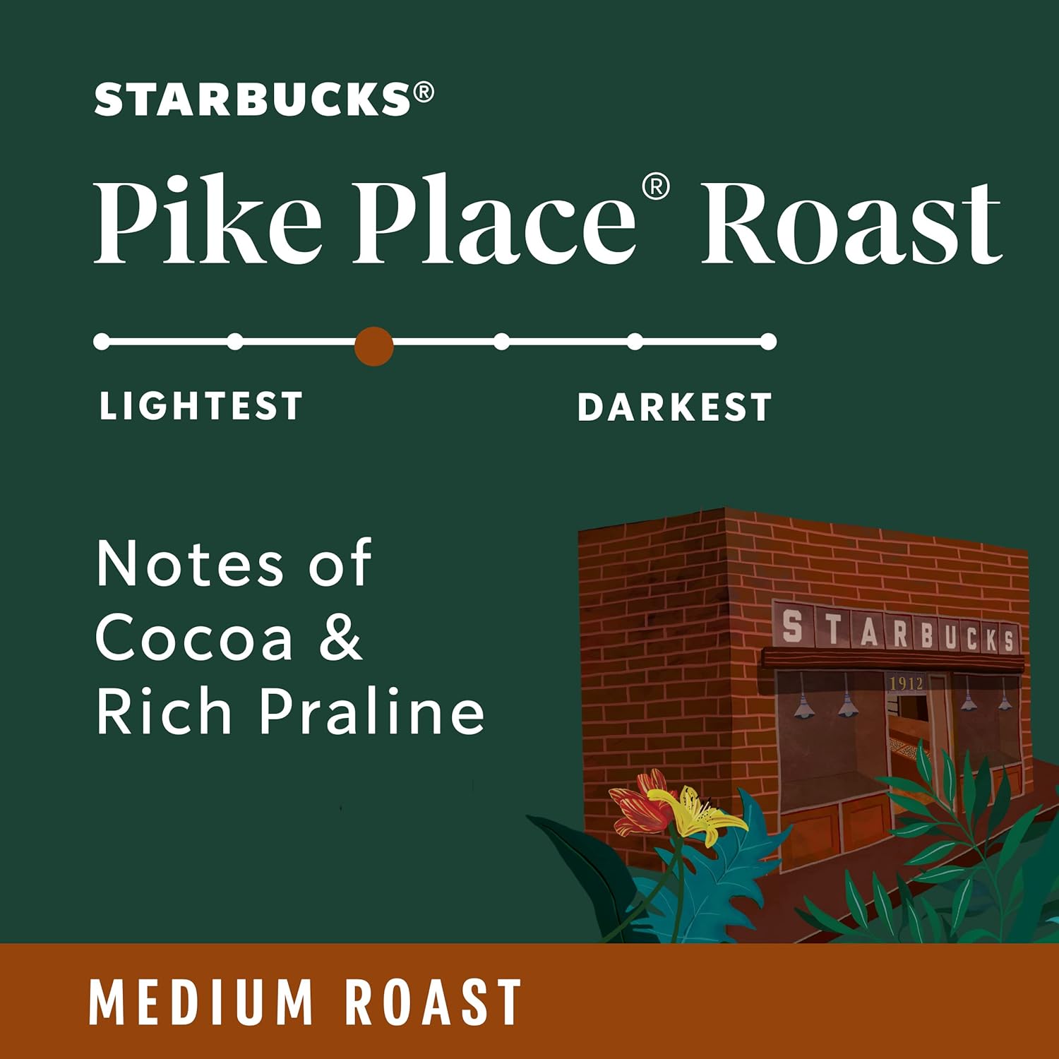 Starbucks K-Cup Coffee Pods, Medium Roast Hot or Iced Coffee, Pike Place Roast, 96 Keurig Pods
