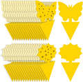 Fruit Fly Traps Fungus Gnat Traps Yellow Sticky Bug Traps 36 Pack No Harm and Odorless for Indoor Outdoor Use Protect The Plant