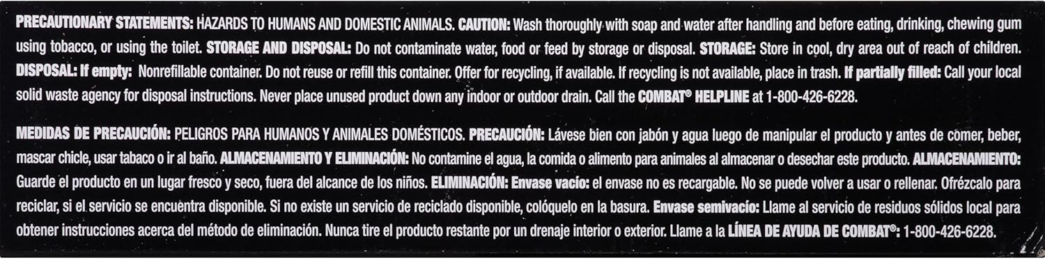 Combat Max 12 Month Roach Killing Bait, Small Roach Bait Station, Child-Resistant, 18 Count
