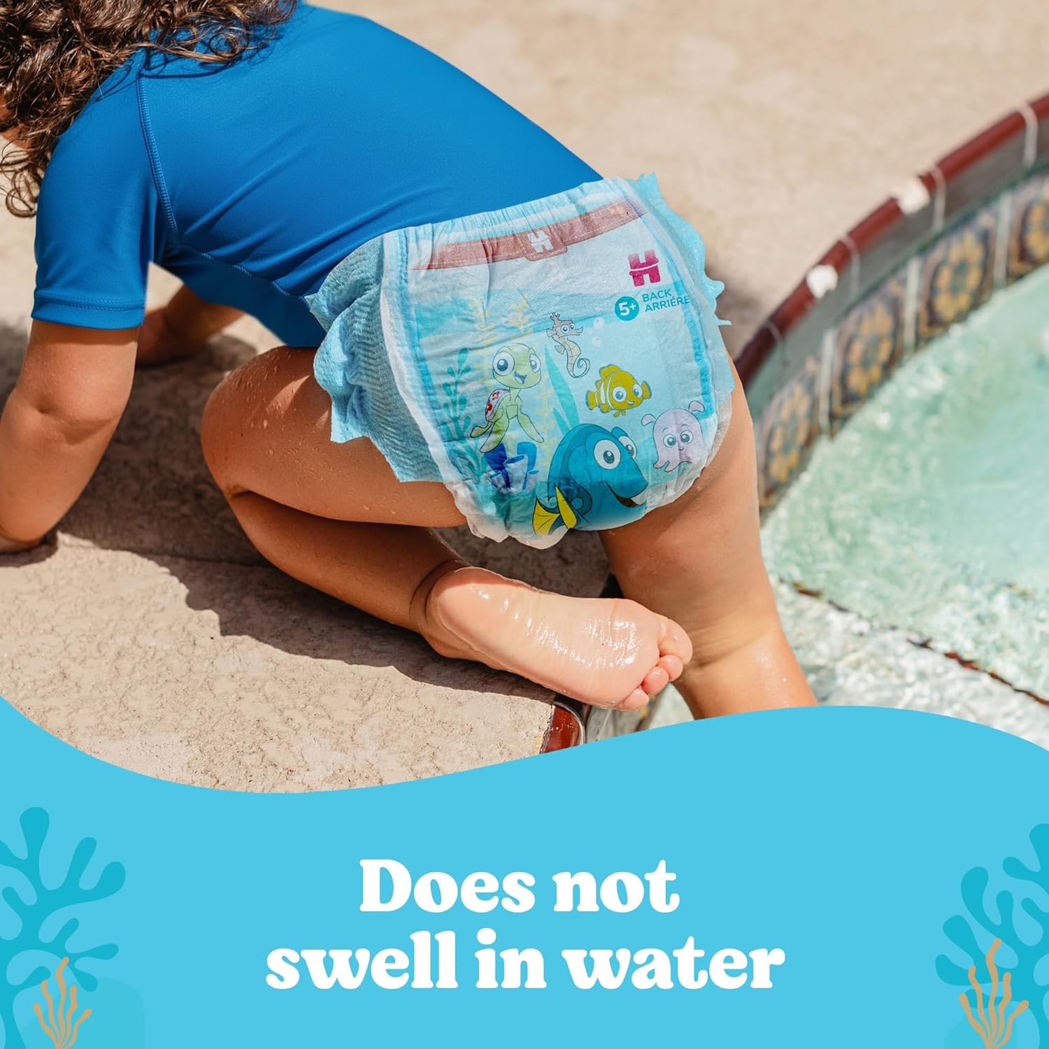 Huggies Little Swimmers Disposable Swim Diapers, Size 5-6 (32+ lbs), 17 Ct