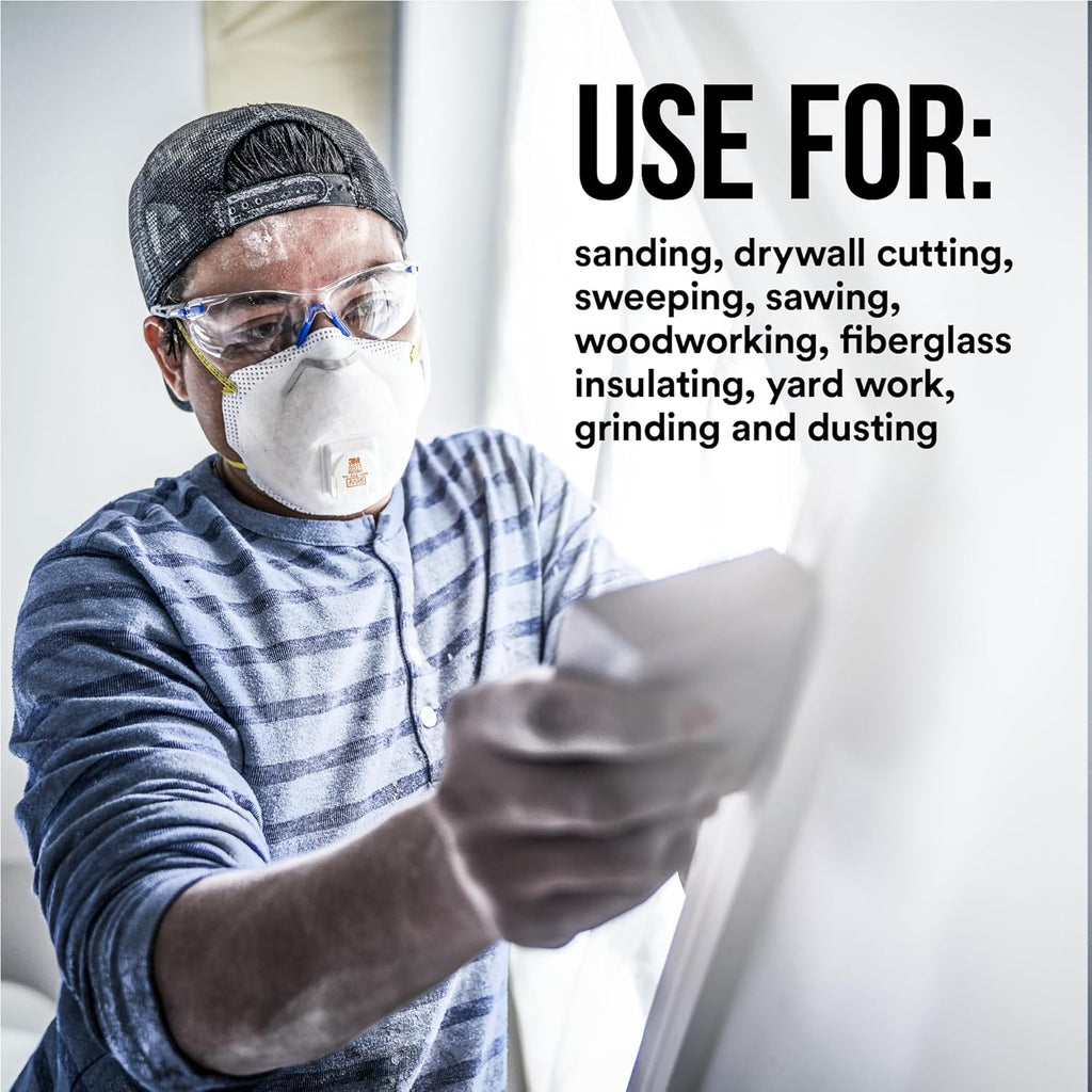 3M N95 Respirator 8511, Cool Flow Valve, 10 Pack, NIOSH-APPROVED, Advanced Filter Media For Easy Breathing, Comfortable For Long Periods Of Wear, Helps Filter Pollen, Mold Spores & Dust (8511PB1-A-PS)